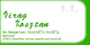 virag kosztan business card